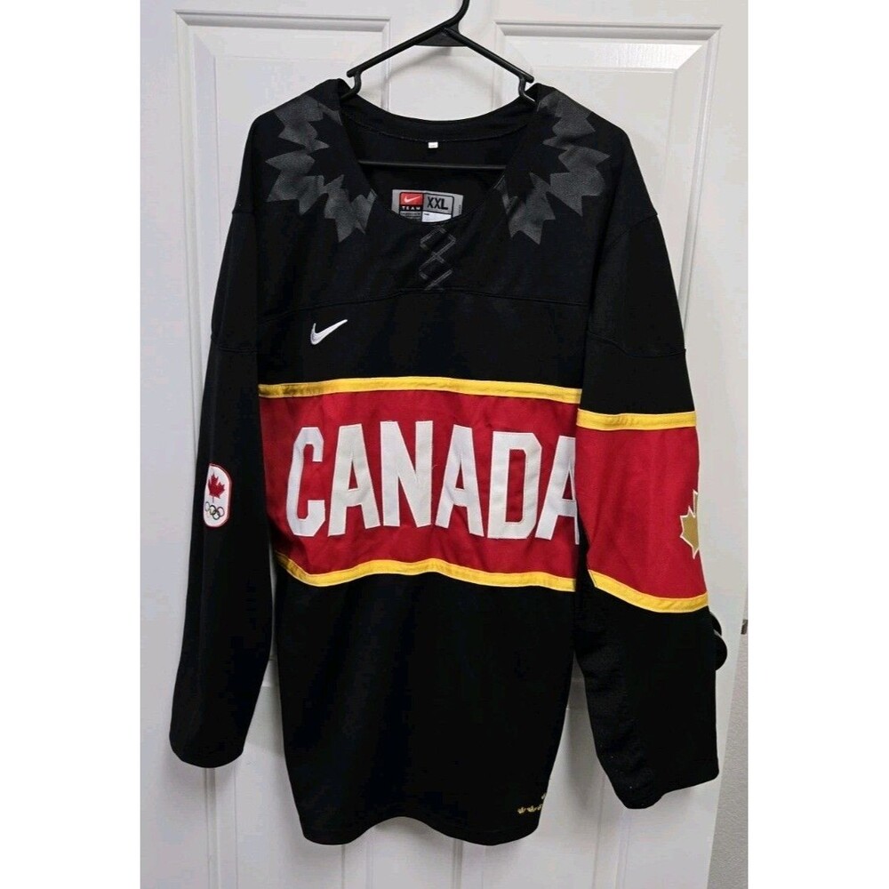 Vtg 2002 Team Canada Olympic Hockey Jersey Black Nike Men's XXL Salt Lake City